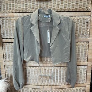 Crescent Sage Cropped Blazer